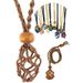 Colorful DIY Crystal Original Woven Necklace Natural Stone Adjustable Telescopic Mesh Bag Pendant Rope_ipsvogv.com