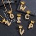 New Crown Button Droplet with Advanced English Letter Hip Hop Necklace Pendant_ipsvogv.com