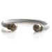 Stainless Steel Trend Retro Twist Ball Open Bracelet Titanium Steel Adjustable Cable Rope Bracelet_ipsvogv.com