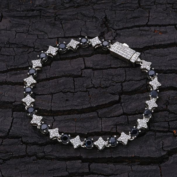 Men's Jewelry Hip Hop New 6mm Cross Star Zircon Tennis Chain High Grade Men's Bracelet_ipsvogv.com
