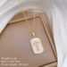 】 Shell 【 Cross Light Luxury Charm Gorgeous Full Diamond Necklace Women's Versatile Clavicle Titanium Steel Chain 【 】_ipsvogv.com