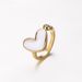 New Diamond Painted Oil Shell Opening Adjustable Peach Heart Simple And Cold Wind Tail Ring For Women_ipsvogv.com