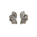 Unisex Spring And Summer INS Retro Gold Plated Titanium Steel Irregular Wing Fold Earrings_ipsvogv.com