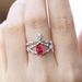Sanjie's New 2025 Silver Paired Alloy Inlaid With Water Droplet Red Women's Wedding Ring_ipsvogv.com