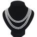 Men's Personalized All Match Hip Hop Necklace Bracelet Full Diamond Punk Cuban Chain Jewelry_ipsvogv.com