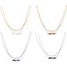 K Gold Waterproof Non Fading Jewelry Exquisite Double Layer High Grade Natural Stone Stainless Steel Clavicle Necklace Female_ipsvogv.com
