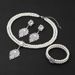 Hot Selling Leaf Pearl Necklace Earrings Bracelet Women Three-Piece Set Suitable For Wedding Evening Party_ipsvogv.com