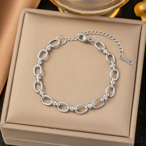 Fashionabl And Popular Narrow Chain Cross Buckl Ncklac, Womn's Gold-platd Stainlss Stl Jwlry Braclt_ipsvogv.com