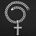 Personalized Cross Niche Design Street Full Diamond Watch Buckle Cuban Necklace Men's Jewelry_ipsvogv.com