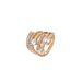 Hot Selling Handmade Jewelry With Exaggerated Personality, Gold Dot Diamond Cross Layered Large Ring_ipsvogv.com
