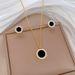 【 Full Body Titanium Steel 】 Round Agate Temperament And Personality Are Extremely Simple. Real Gold Necklace In The_ipsvogv.com