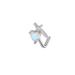heart-shaped zircon nose nail chain L Rod nose nail nose stud piercing jewelry factory_ipsvogv.com