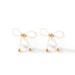 INS Simple Versatile Pearl Shell Bowknot For Women French Style High-end Handmade Woven Stud Earrings_ipsvogv.com