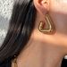 INS Fashionable Niche INS Retro Titanium Steel Triangle Balance Beam Earrings_ipsvogv.com