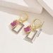 Minimalist geometric style women's amethyst with a niche high-end design, multi-layer and versatile earrings_ipsvogv.com
