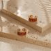 Ear clips inlaid with zircon four color temperament ear bone clips without ear holes copper plated K real gold C shaped light luxury style earrings_ipsvogv.com