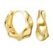 Women's Jewelry S925 Silver Needle Irregular Concave And Convex Design Earrings Ins Cold Style Simple Ear Buckle Texture Round Earrings_ipsvogv.com