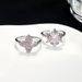 【 1351 People's Collection 】 High End Snowflake Pink Zircon Flower Clover Open With Niche Design Temperament, Light_ipsvogv.com