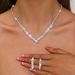 Women’s Jewelry Set Fashion Claw Chain Series Loose Diamond Zircon Earrings Necklace Set Female Bride Evening Dress High End Luxury Full Diamond_ipsvogv.com