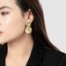 Gold-Plated Copper Leaf Luxury Earrings With Silver Needle Niche Design High-End Texture Ear Jewelry_ipsvogv.com