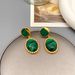 Exaggerated luxurious peacock stone a high-end and super flashy design, niche earrings with silver needles_ipsvogv.com