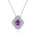 Natural Topaz Necklace Large Carat Pendant S925 Sterling Silver Inlaid Yellow Purple Pink Crystal Luxury Necklace_ipsvogv.com