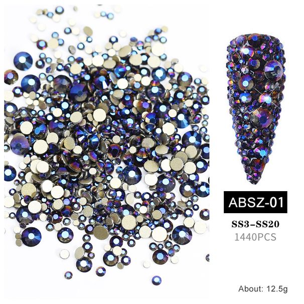 Arte Clavo K9 Nail Gems Glass Crystal DIY Nail Art Rhinestones Diamond Stone Flatback for Nail Art Rhinestone Decorations Craft_ipsvogv.com