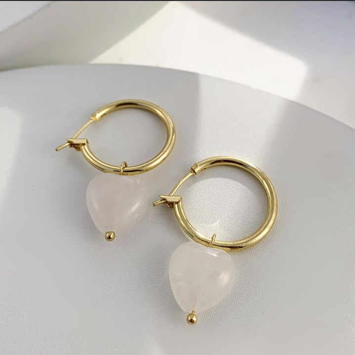 Women’s Jewelry Set Fashion Hot Selling Stainless Steel Detachable Love Turquoise Pearl Pendant Asymmetrical Women's Earrings_ipsvogv.com