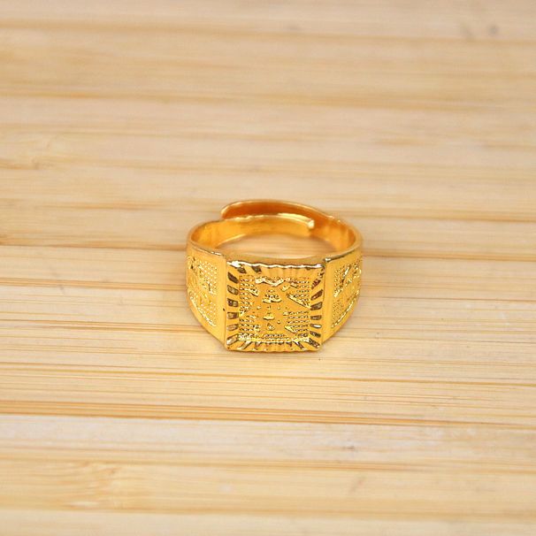 Tuhao Jewelry Men's Wealth Lucky Gold Ring Handpiece_ipsvogv.com