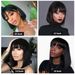hot selling Glueless Straight Human Hair With Bangs Fringe Short Bob No Lace Full hine Made Cheap Black Wigs for Women Brazilian_ipsvogv.com