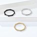 Ins titanium steel diamond white shell tail ring ring octagonal small cut simple design style commuter wear hand jewelry_ipsvogv.com