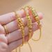 Round Spherical Arabic Gold Women's Zircon Vacuum Electroplated Bracelet Jewelry Set_ipsvogv.com