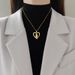 Love 【 】 Head Light Luxury Charm Gorgeous Full Diamond Necklace Women's Versatile Clavicle Titanium Steel Chain 【 】_ipsvogv.com