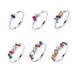 Fashionable Mother's Day Rectangular 12 Birthstone Ring Personalized For December_ipsvogv.com