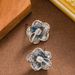 Korean Version Of Light Luxury Exquisite Small Fresh Diamond Inlaid Zircon Flower Temperament Simple And High-end Silver_ipsvogv.com
