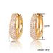 Cao Shi's hip-hop street diamond inlaid personalized niche earrings Instagram trendy women's minimalist earring hollowed_ipsvogv.com