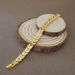 Fashionable Leaf Design Women's Bracelet, Copper Gold-plated Bracelet Suitable For Daily Wear As A Party Gift_ipsvogv.com
