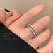 Pearl Exquisite Women's For Mangxing Zircon 2024 New Light Luxury And Unique Ring, Adjustable Opening Index Finger Ring ,_ipsvogv.com