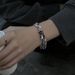 Hip Hop Cool Wind Double Layer Wrapped Layered Bracelet Men's Instagram, Unique Design High End, Versatile Splicing_ipsvogv.com