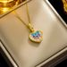 New Colored Zircon Love Necklace Pendant, Fashionable Versatile INS Style, Light Luxury, And Unique Collarbone Chain_ipsvogv.com