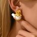 Ins Japanese and Korean small fragrance style rose flower niche inlaid zircon design petal high-end feeling earrings_ipsvogv.com