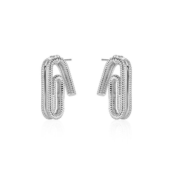 Women's Jewelry Front And Back Geometric Earrings Light Luxury Niche Design Fashionable French Twist Earrings_ipsvogv.com