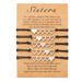 Sisters Card Bracelet European And American Creative Stainless Steel 5 Heart Woven Friendship Bracelet 5 Piece Set_ipsvogv.com