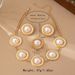 Jewelry French Court Style Layered Pearl Earrings Necklace Ring Four-Piece Set For Women_ipsvogv.com