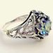 Fashionable Colored Zircon Hollow Creative New Black Gold Ring Jewelry Straight_ipsvogv.com