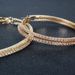 Gold And Silver Large Earrings, Rhinestone Claw Chain Earrings, Exaggerated Circle Jewelry Earrings For Women_ipsvogv.com