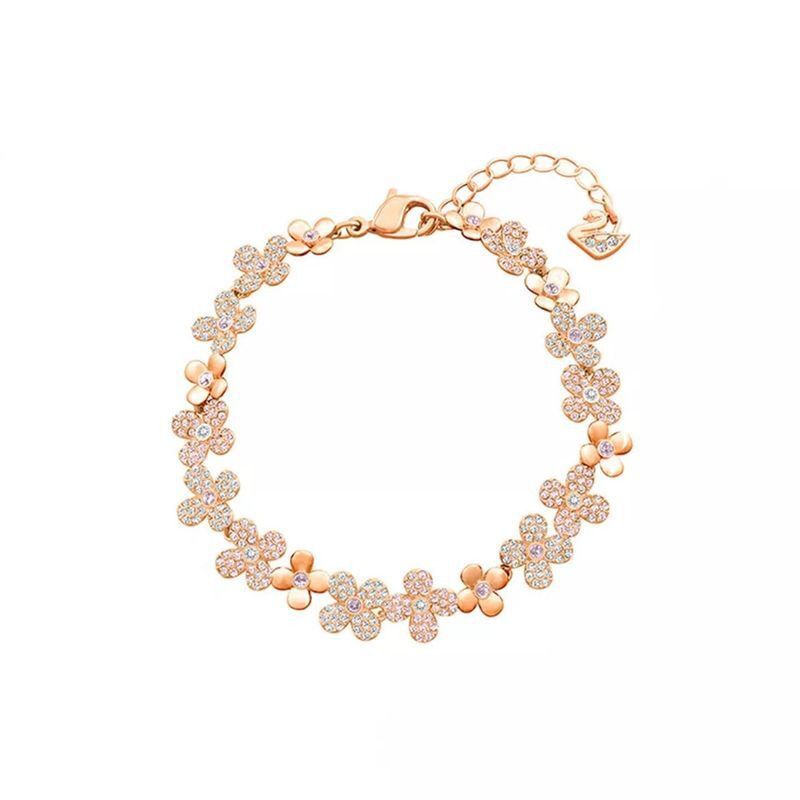 Rose Gold Plum Blossom Bracelet Female Element Crystal Flower Bracelet Female_ipsvogv.com