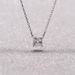 Square Silver Single Diamond Necklace Female Element Crystal Clavicle Necklace Female Distribution_ipsvogv.com