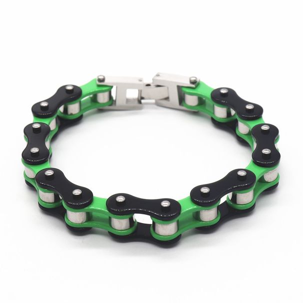 Heavy Craft 10mm Single Piece Stainless Steel Trendy Motorcycle Bicycle Chain Hip Hop Punk Men's Bracelet_ipsvogv.com