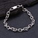 Men's Jewelry Stainless Steel Chain Female Necklace Jewelry Plain Chain Retro Silver Titanium Steel Cross Chain Male Bracelet_ipsvogv.com